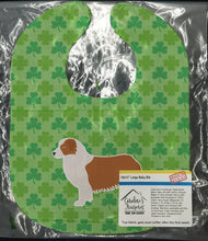 Load image into Gallery viewer, Australian Shepherd Dog Shamrocks  Baby Bib BB6438BIB