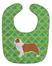 Load image into Gallery viewer, Australian Shepherd Dog Shamrocks  Baby Bib BB6438BIB