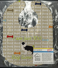 Load image into Gallery viewer, Black Border Collie Dog Gone Cute Baby Bib BB6528BIB