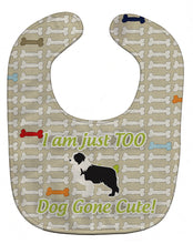 Load image into Gallery viewer, Black Border Collie Dog Gone Cute Baby Bib BB6528BIB