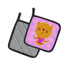 Load image into Gallery viewer, Yoga Cat Pot Holders - Set of 2 - Heat-Resistant Kitchen Essentials BB6728PTHD