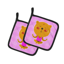 Load image into Gallery viewer, Yoga Cat Pot Holders - Set of 2 - Heat-Resistant Kitchen Essentials BB6728PTHD