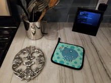 Load image into Gallery viewer, Blue Elephant Pot Holders - Set of 2 - Heat-Resistant Kitchen Essentials BB6733PTHD