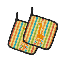 Load image into Gallery viewer, Giraffe in Socks Pot Holders - Set of 2 - Heat-Resistant Kitchen Essentials BB6747PTHD