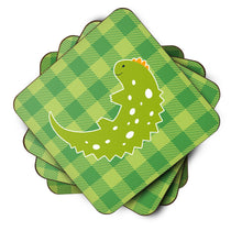Load image into Gallery viewer, Lizard on Plaid Foam Coaster  BB6748FC