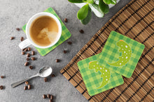Load image into Gallery viewer, Lizard on Plaid Foam Coaster  BB6748FC