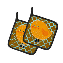 Load image into Gallery viewer, Bird on Quatrfoil Pot Holders - Set of 2 - Heat-Resistant Kitchen Essentials BB6761PTHD