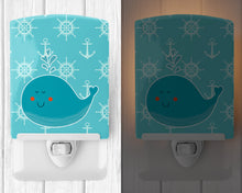 Load image into Gallery viewer, Whale with Anchors Ceramic Night Light BB6765CNL