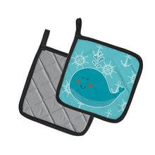 Load image into Gallery viewer, Whale with Anchors Pot Holders - Set of 2 - Heat-Resistant Kitchen Essentials BB6765PTHD