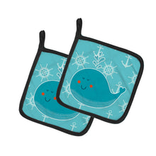 Load image into Gallery viewer, Whale with Anchors Pot Holders - Set of 2 - Heat-Resistant Kitchen Essentials BB6765PTHD