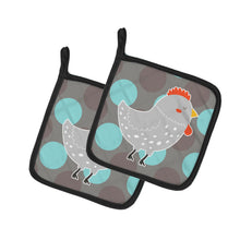 Load image into Gallery viewer, Grey Chicken Pot Holders - Set of 2 - Heat-Resistant Kitchen Essentials BB6778PTHD