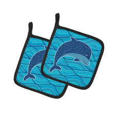Load image into Gallery viewer, Dolphin Pot Holders - Set of 2 - Heat-Resistant Kitchen Essentials BB6781PTHD