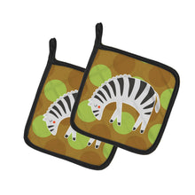 Load image into Gallery viewer, Zebra Pot Holders - Set of 2 - Heat-Resistant Kitchen Essentials BB6787PTHD