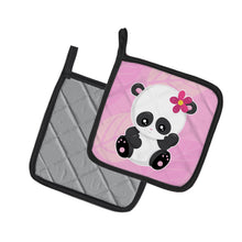 Load image into Gallery viewer, Hey Ya'll Panda Pot Holders - Set of 2 - Heat-Resistant Kitchen Essentials BB6799PTHD