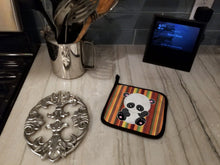 Load image into Gallery viewer, Striped Panda Pot Holders - Set of 2 - Heat-Resistant Kitchen Essentials BB6802PTHD