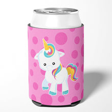 Load image into Gallery viewer, Pink Polkadot Unicorn Can or Bottle Hugger BB6805CC