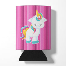 Load image into Gallery viewer, Pink Stripes Unicorn Can or Bottle Hugger BB6806CC