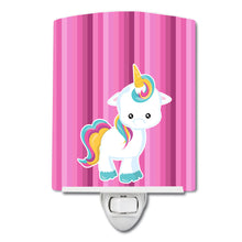 Load image into Gallery viewer, Pink Stripes Unicorn Ceramic Night Light BB6806CNL