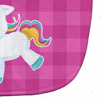Load image into Gallery viewer, Pink Plaid Unicorn Baby Bib BB6807BIB
