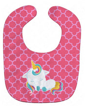 Load image into Gallery viewer, Quatrafoil Pink Unicorn Baby Bib BB6811BIB