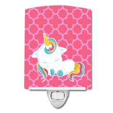 Load image into Gallery viewer, Quatrafoil Pink Unicorn Ceramic Night Light BB6811CNL
