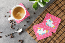 Load image into Gallery viewer, Quatrafoil Pink Unicorn Foam Coaster  BB6811FC