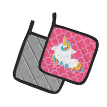 Load image into Gallery viewer, Quatrafoil Pink Unicorn Pot Holders - Set of 2 - Heat-Resistant Kitchen Essentials BB6811PTHD