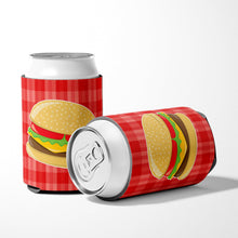 Load image into Gallery viewer, Hamburger Plaid Can or Bottle Hugger BB6812CC