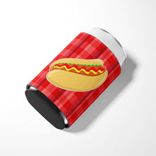 Load image into Gallery viewer, Hot Dog Plaid Can or Bottle Hugger BB6813CC
