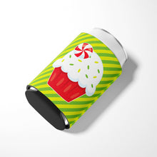 Load image into Gallery viewer, Christmas Pepermint Cupcake Can or Bottle Hugger BB6819CC