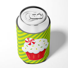 Load image into Gallery viewer, Christmas Pepermint Cupcake Can or Bottle Hugger BB6819CC