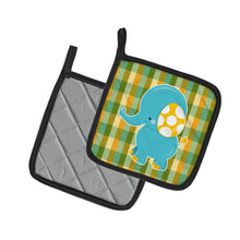 Load image into Gallery viewer, Boy Elephant Pot Holders - Set of 2 - Heat-Resistant Kitchen Essentials BB6822PTHD