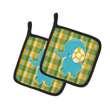 Load image into Gallery viewer, Boy Elephant Pot Holders - Set of 2 - Heat-Resistant Kitchen Essentials BB6822PTHD