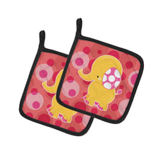 Load image into Gallery viewer, Girl Elephant Pot Holders - Set of 2 - Heat-Resistant Kitchen Essentials BB6828PTHD