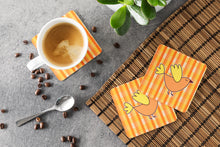 Load image into Gallery viewer, Bird on Orange Plaid Foam Coaster  BB6832FC