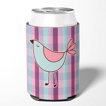 Load image into Gallery viewer, Bird on Purple Plaid Can or Bottle Hugger BB6833CC