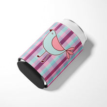 Load image into Gallery viewer, Bird on Purple Plaid Can or Bottle Hugger BB6833CC