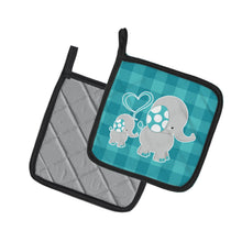 Load image into Gallery viewer, Mommy and Baby Elephant Pot Holders - Set of 2 - Heat-Resistant Kitchen Essentials BB6834PTHD