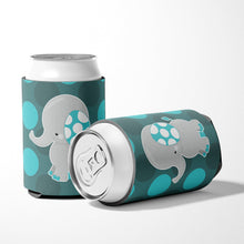 Load image into Gallery viewer, Polkadot Grey Elephant Can or Bottle Hugger BB6837CC
