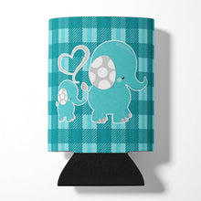 Load image into Gallery viewer, Plaid Momma and Baby Elephant Can or Bottle Hugger BB6839CC