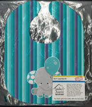 Load image into Gallery viewer, Grey Elephant with Balloon Baby Bib BB6842BIB