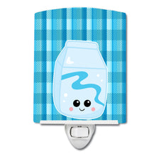 Load image into Gallery viewer, Blue Plaid and Milk Ceramic Night Light BB6846CNL