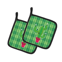 Load image into Gallery viewer, Cactus Plaid Pot Holders - Set of 2 - Heat-Resistant Kitchen Essentials BB6848PTHD