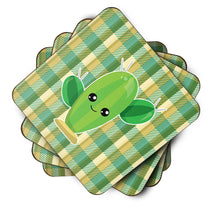 Load image into Gallery viewer, Cactus Plaid Foam Coaster  BB6852FC