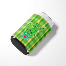 Load image into Gallery viewer, Cactus Striped Plaid Can or Bottle Hugger BB6853CC