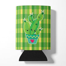 Load image into Gallery viewer, Cactus Striped Plaid Can or Bottle Hugger BB6853CC