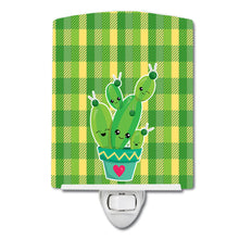 Load image into Gallery viewer, Cactus Striped Plaid Ceramic Night Light BB6853CNL