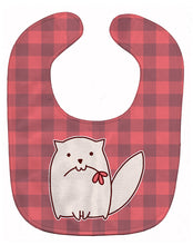 Load image into Gallery viewer, Cat Pink Plad Baby Bib BB6854BIB