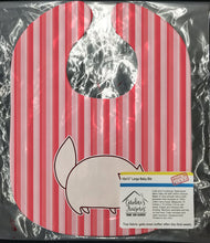 Load image into Gallery viewer, Cat Pink Stripes Baby Bib BB6855BIB