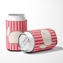 Load image into Gallery viewer, Cat Pink Stripes Can or Bottle Hugger BB6855CC